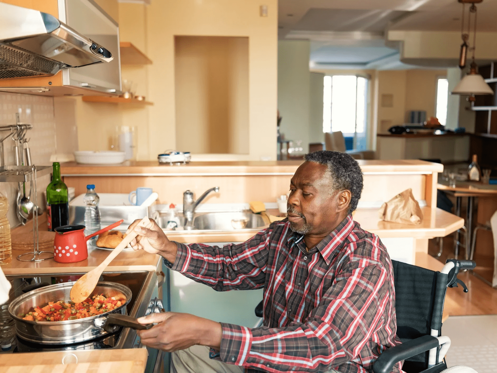 Man cooking dinner